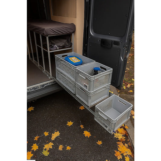 2 x 125kg Heavy Duty Locking Drawer Slides – Industrial Drawer Runners Pair