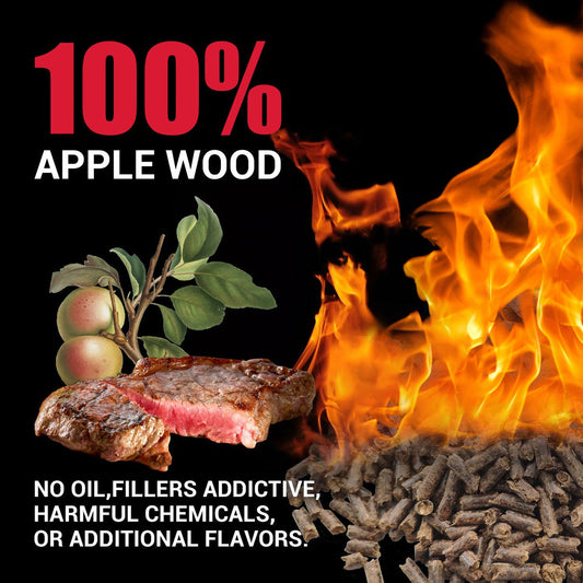 Asmoke 9.5kg X 2 (19 KG) of 100% Pure Applewood Pellets