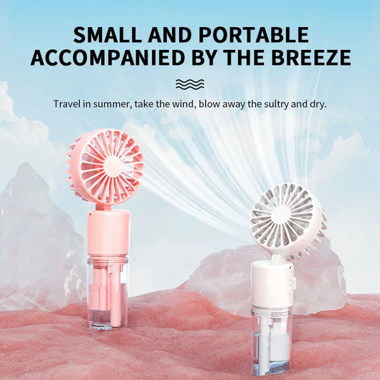 Portable 4-Speed Mini Spray Fan with Moisturizing Function - F2 Green (2PCS) - Mekamart Australia