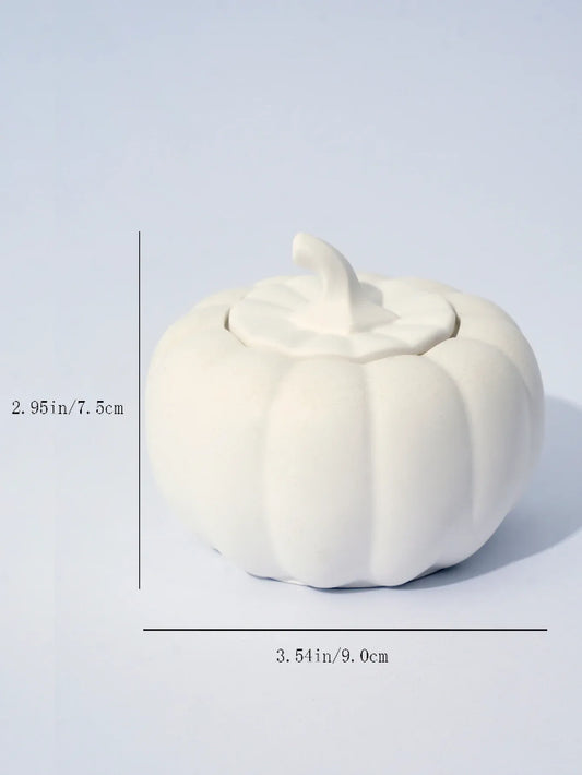 (Lime Basil Citrus)Ceramic Pumpkin Candle with Lid - Home Decor and Gift Ideas - Mekamart Australia