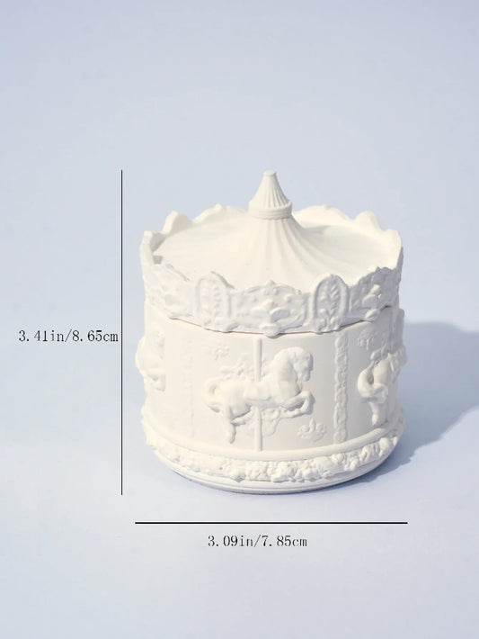 (Blue bell)Rotating Carousel Soy Candle - Unique Home Decor & Gift - Mekamart Australia