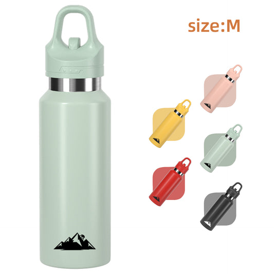 Green 480ml Insulated Stainless Steel Water Bottle - Leakproof One-Click Lid Thermal Flask for Hot & Cold Drinks