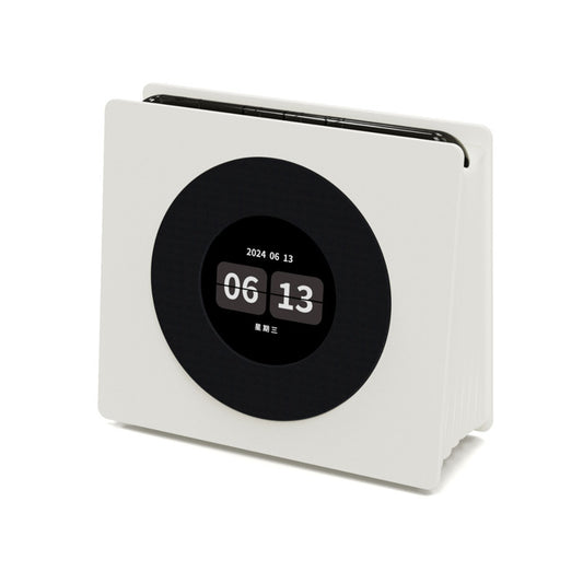 Smart Lyric Display Bluetooth Speaker & Clock with White Noise & Dynamic Scenes(white)