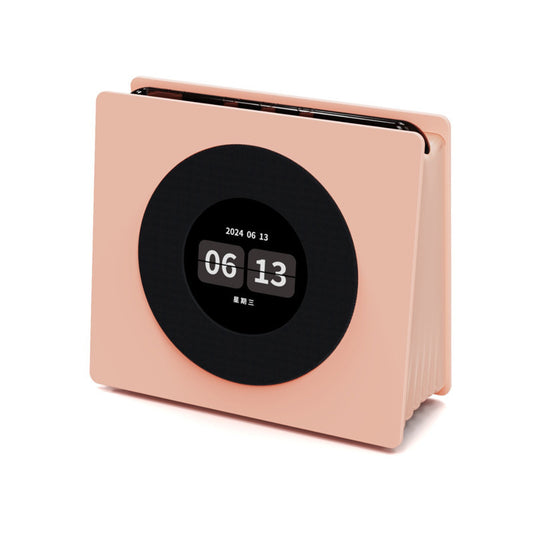 Smart Lyric Display Bluetooth Speaker & Clock with White Noise & Dynamic Scenes(Pink)