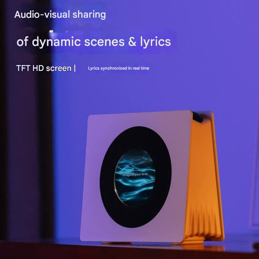 Smart Lyric Display Bluetooth Speaker & Clock with White Noise & Dynamic Scenes(Violet)