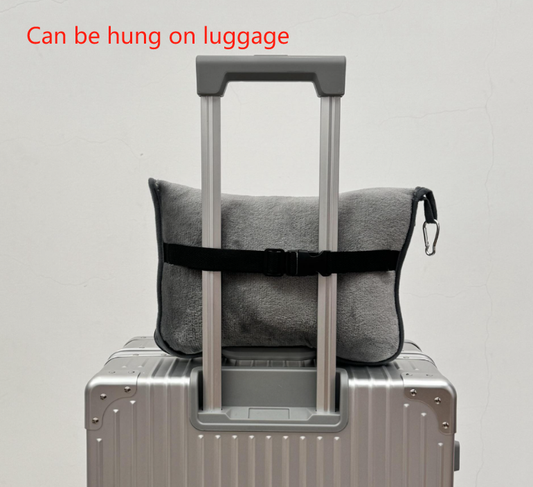 Blue Multi-Function 2-in-1 Travel Blanket with Storage - 50 x 60 in (127 x 152 cm) Lightweight Airplane Companion