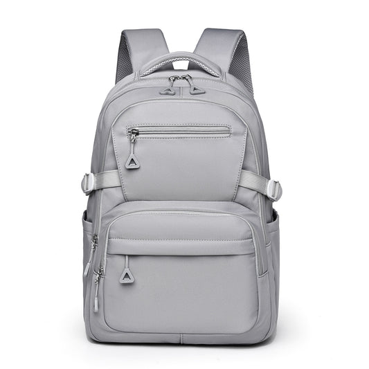 Grey Trendy Korean-Style Large-Capacity Backpack for Women - 14 Laptop Travel Bag"