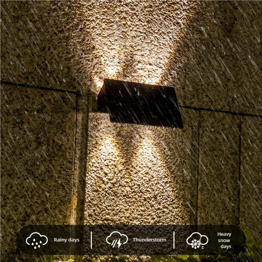 Solar Powered Up and Down Wall Light(yellow light)