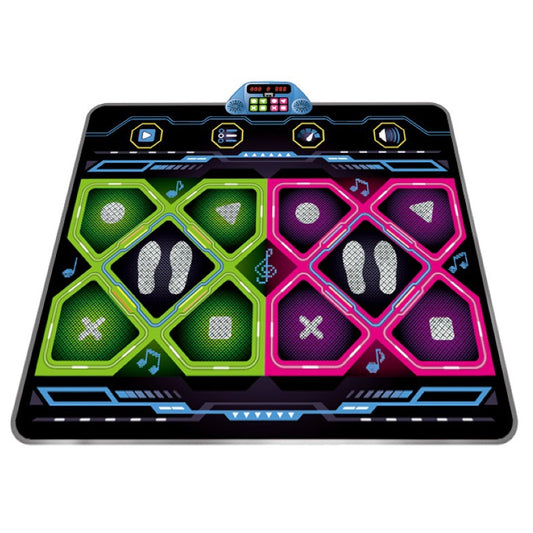 Kids Dual Player Interactive Electronic Dance Mat - Extra Large 105x90cm Anti-Slip Music Game Pad with Two Modes & Three Ways, No TV Required