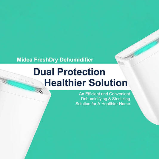 Midea FreshDry Dehumidifier Air Purifier 12L/Day with HEPA Filter Low Noise - Mekamart Australia