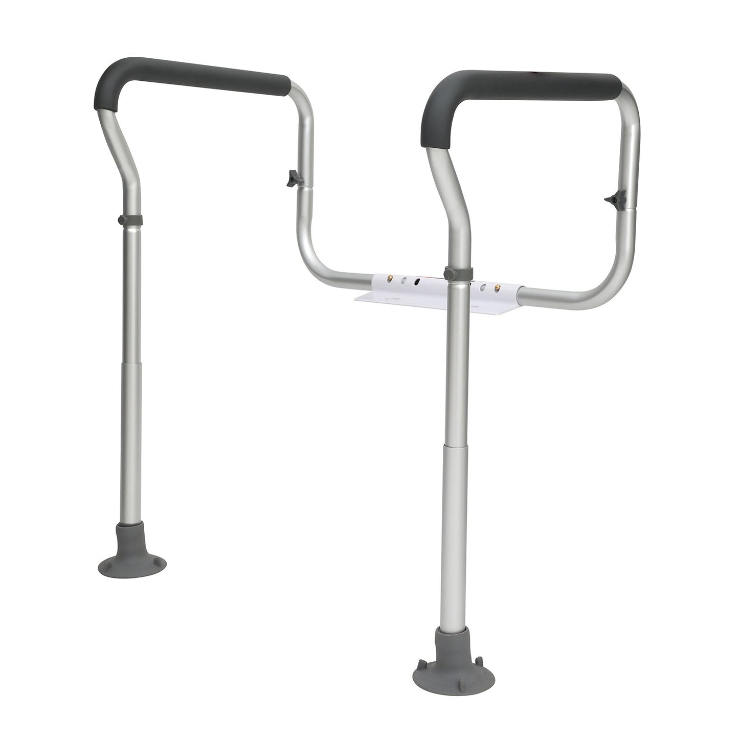 VEVOR Toilet Safety Rail, Bathroom Toilet Seat Frame, Adjustable Width & Height Fit Most Toilets, Supports 136 kg, Toilet Handles Grab Bars with Padded Armrests for Handicap, Disabled, Seniors
