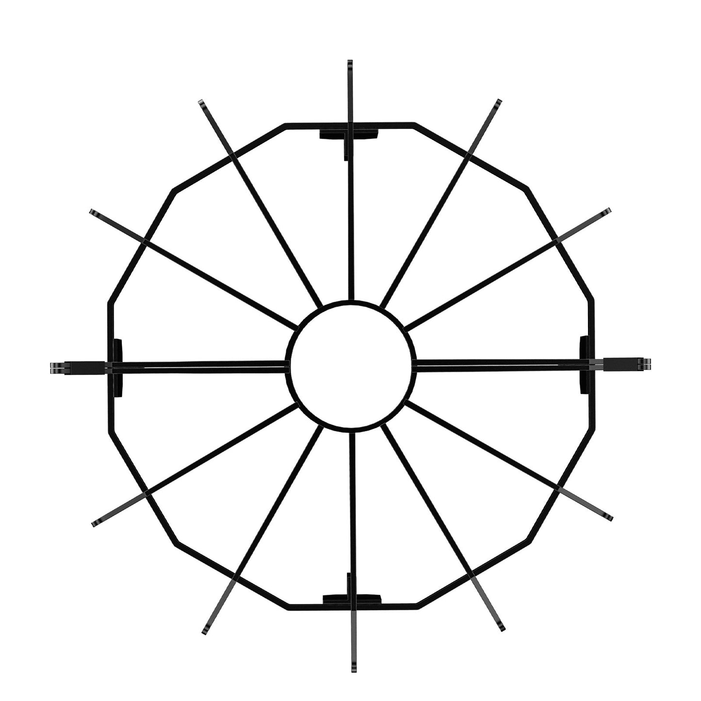 VEVOR Log Grate, 27 inch Heavy Duty Wheel Fire Grate with 6 Support Legs, Solid Powder-coated Steel Bars, Log Firewood Burning Rack Holder for Wood Stove and Outdoor Camping Fire Pit