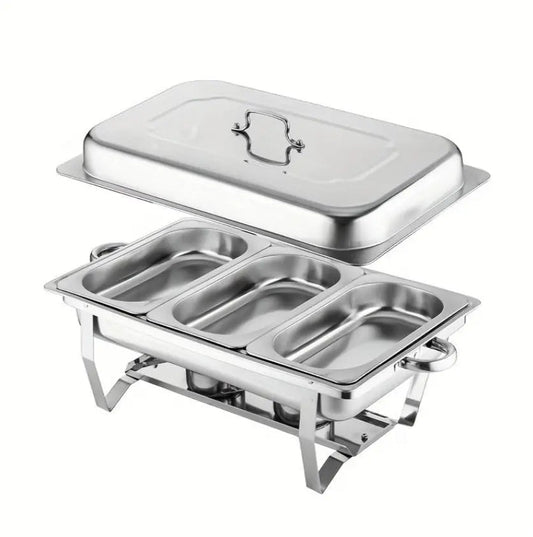 Chafing Dish Food Warmer Stove 11L 3 Compartment