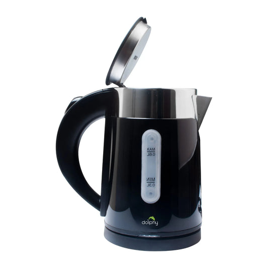 0.6L Stainless Steel Electric Kettle Black - Mekamart Australia