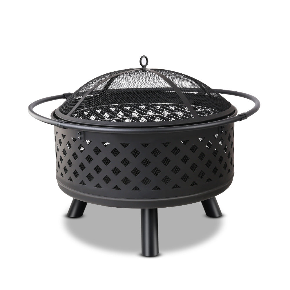 Outdoor fire pits and BBQs for garden entertaining.