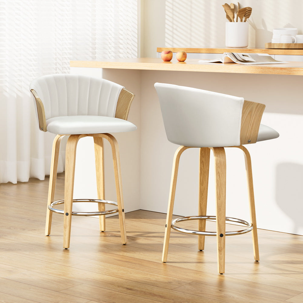 Table and bar stools for kitchen and dining areas.