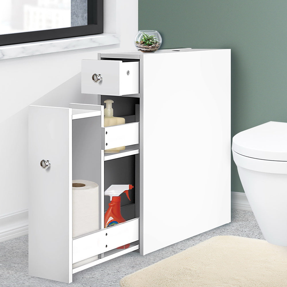Space-saving bathroom cabinets and vanities