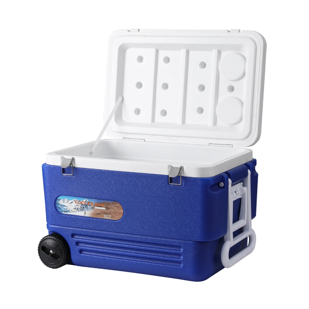 Portable iceboxes and coolers for outdoor food and drink storage