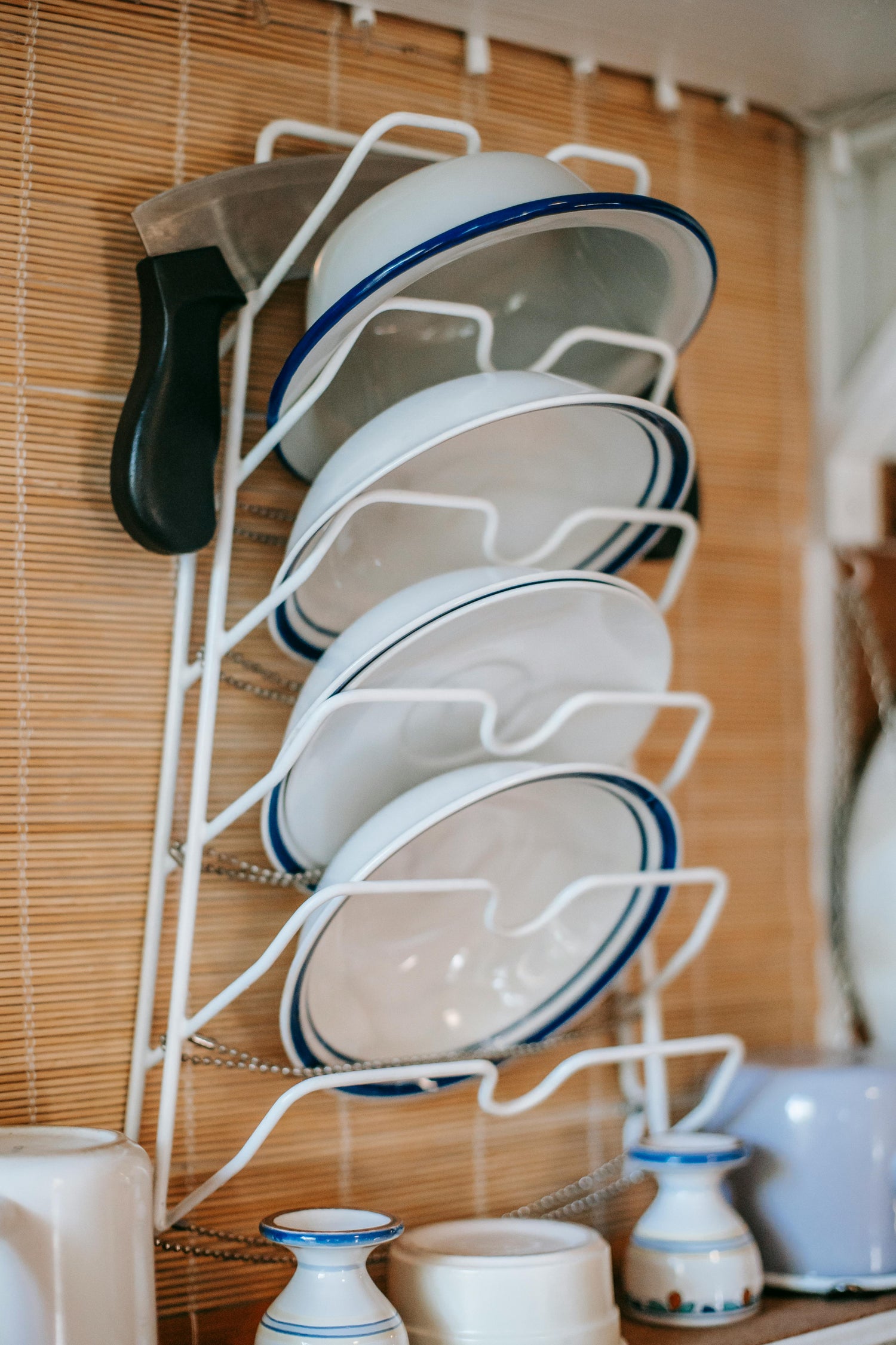 Compact dish racks for efficient kitchen drying and storage.