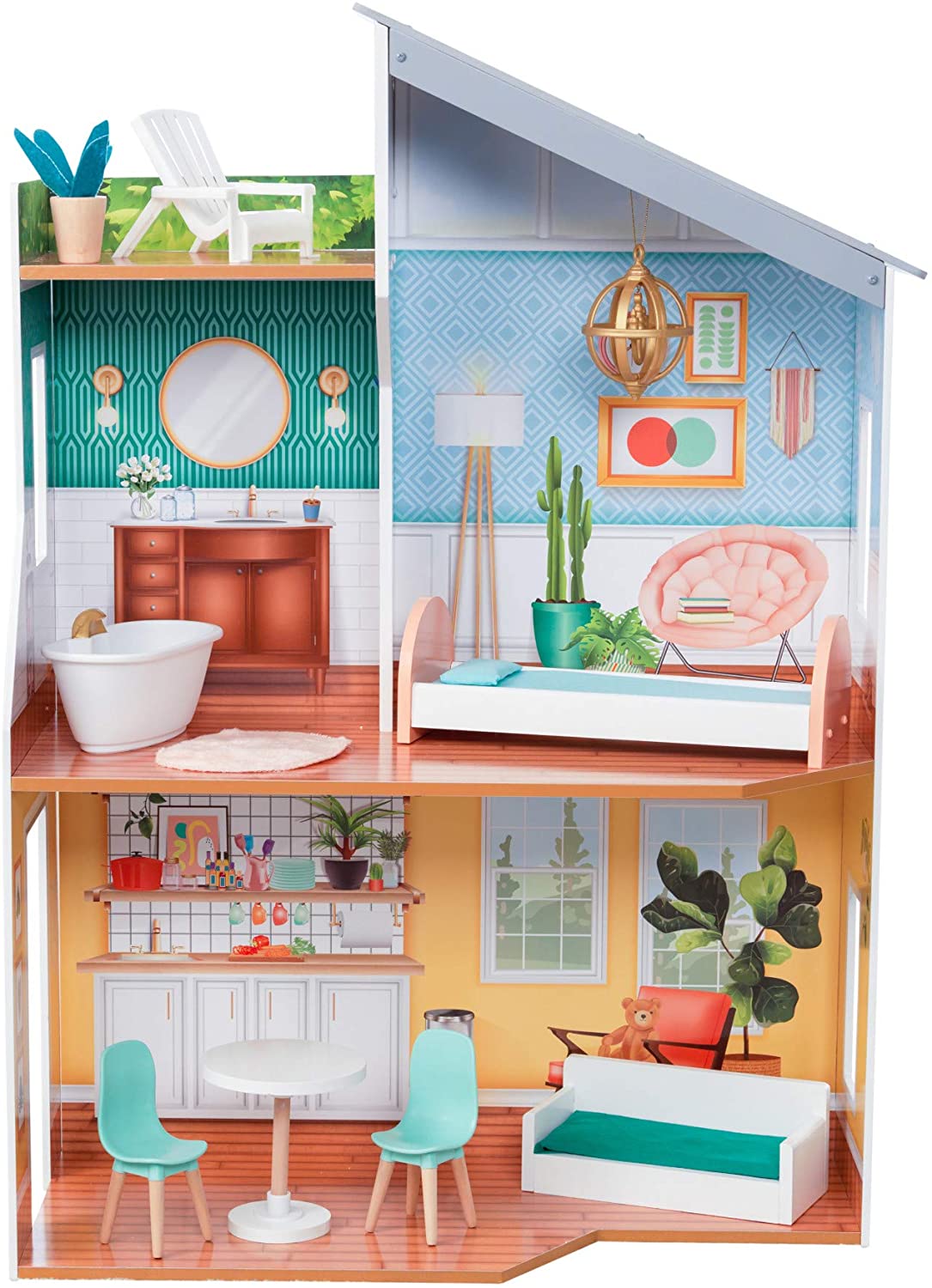 Toy dollhouses for children and collectors.