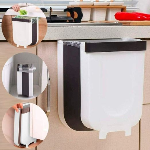 Foldable storage bins for compact home organization.