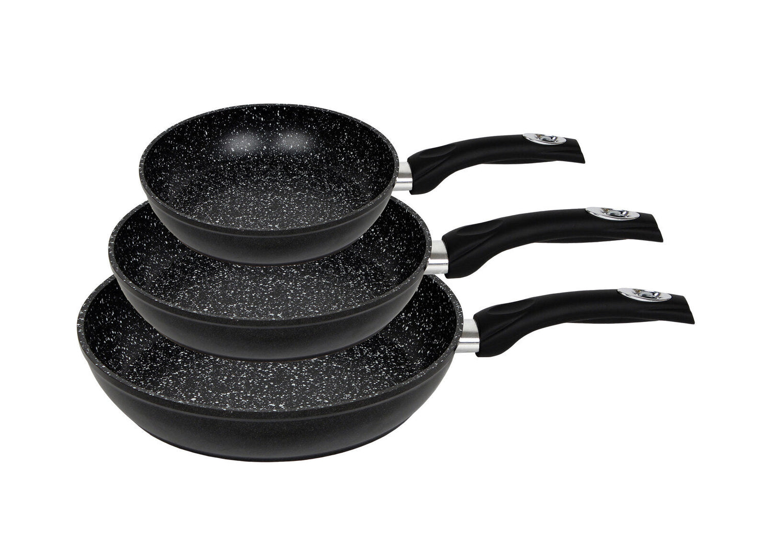 Non-stick and cast iron frying pans and skillets for cooking.