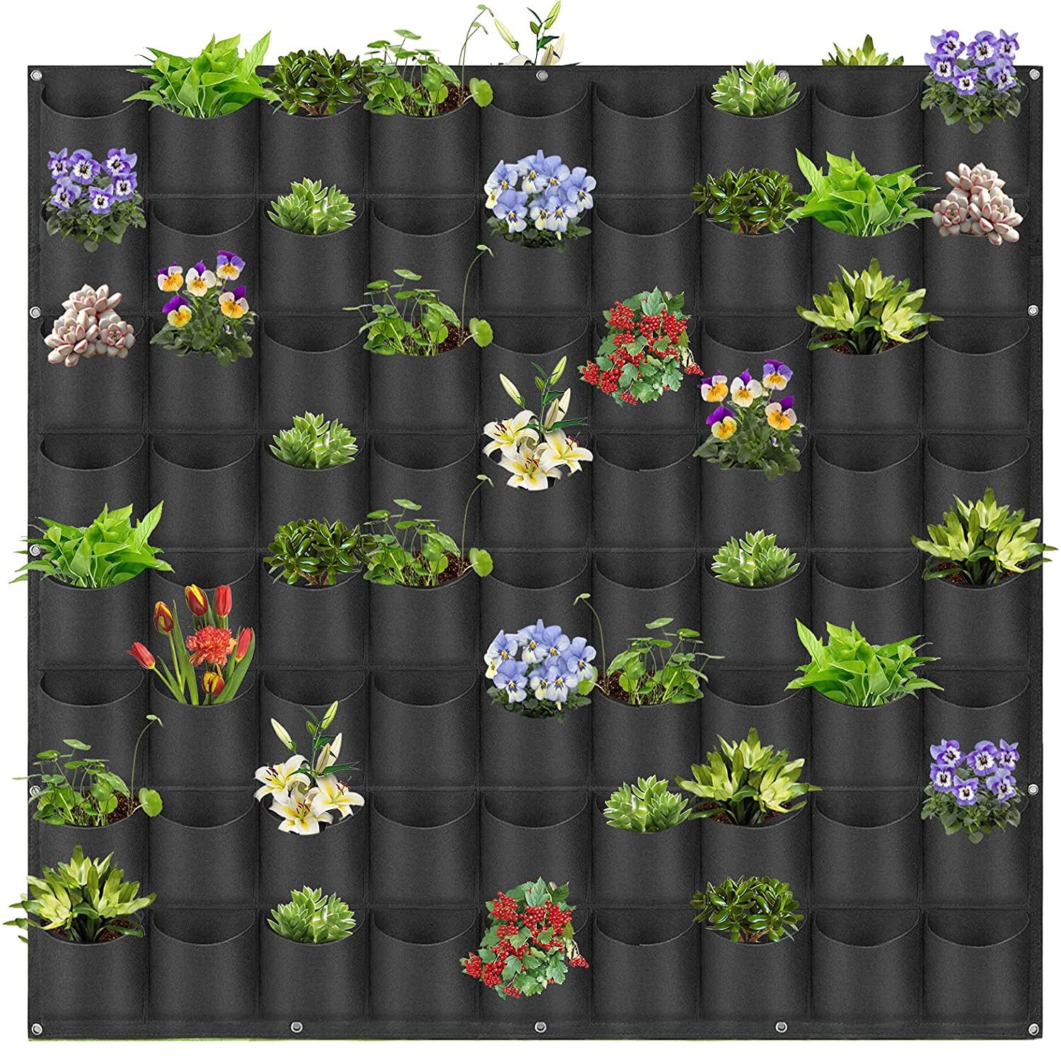 Breathable grow bags for container gardening.