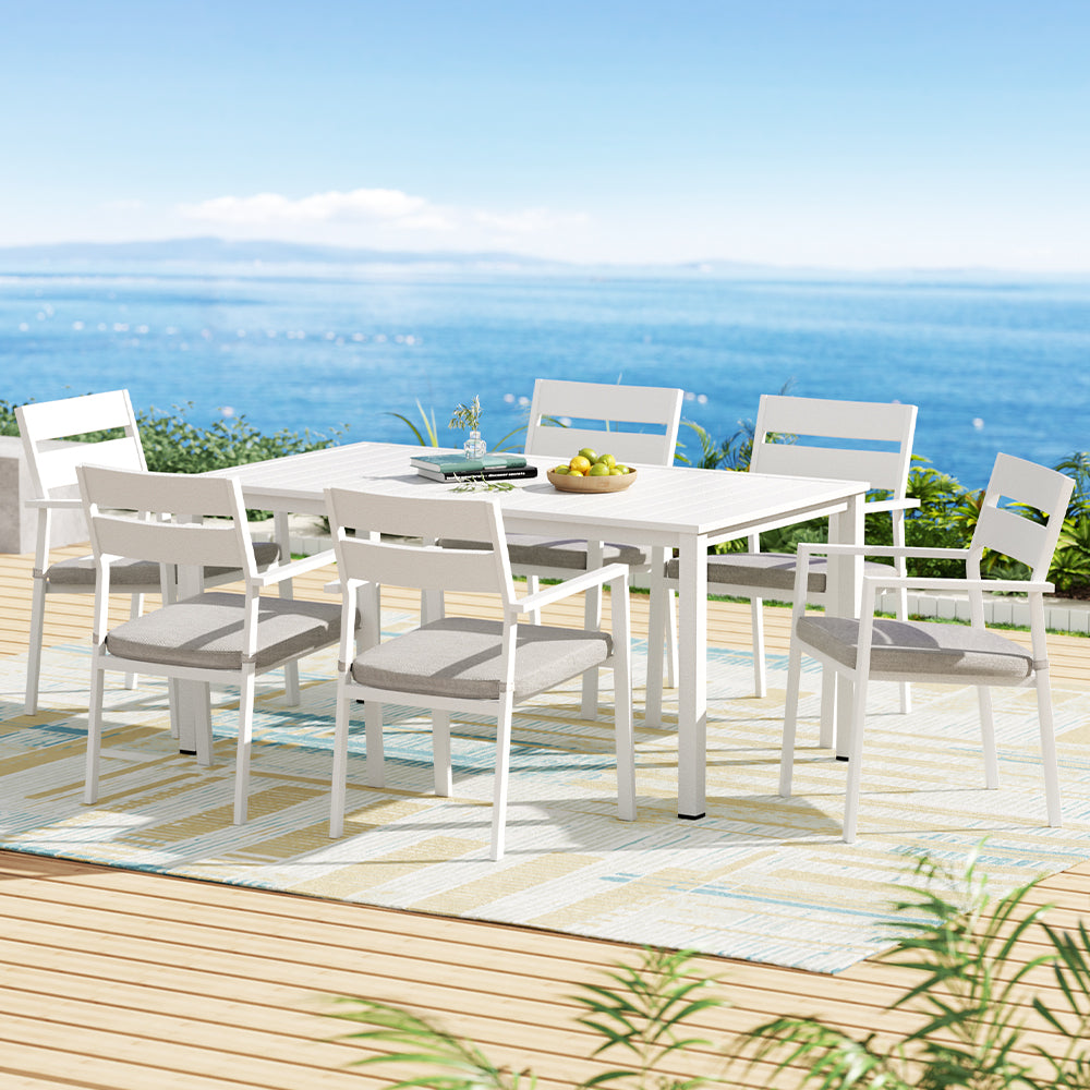 Outdoor dining sets for gardens and patios.