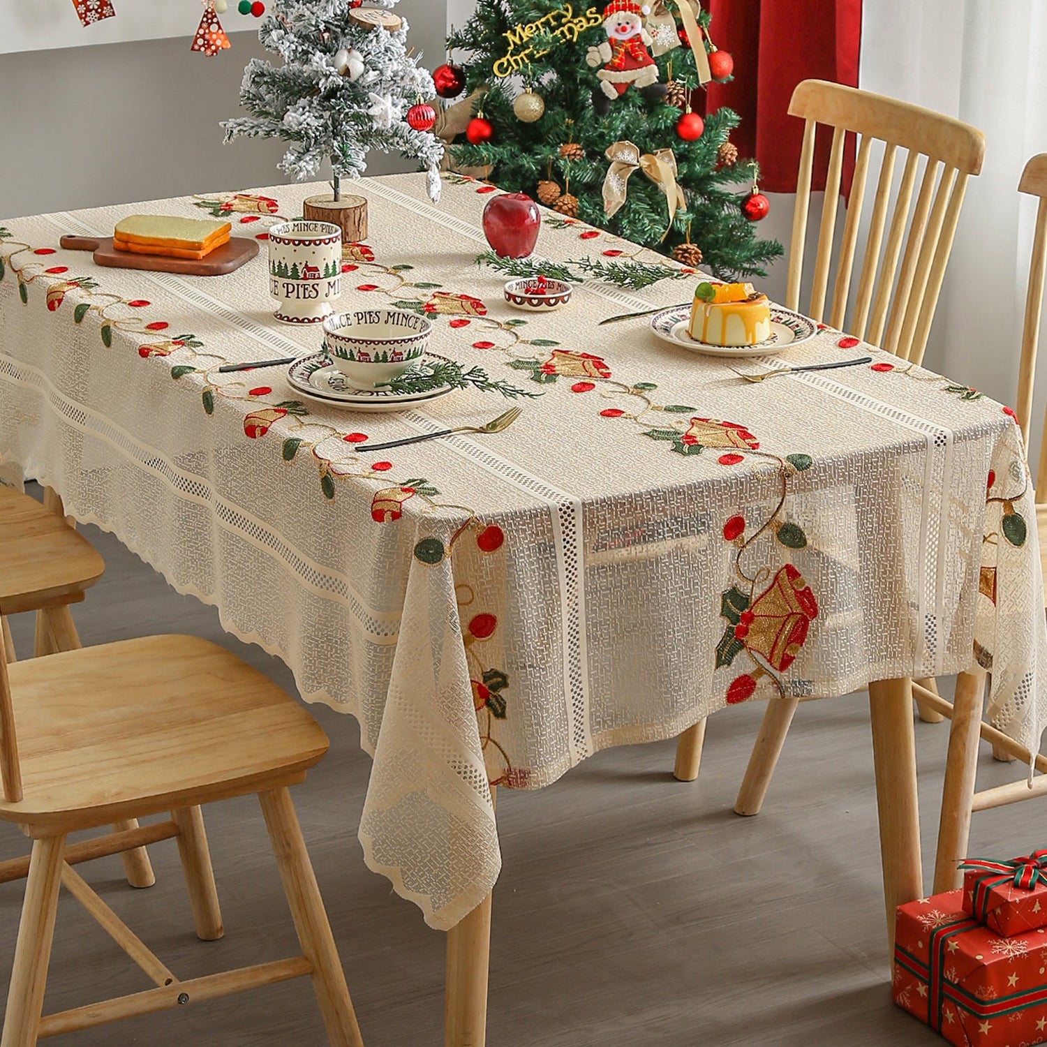 Elegant table linens and absorbent kitchen towels.