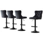 Artiss 4x Velvet Bar Stool Adjustable Height Nailhead Trim Kitchen Counter Stool