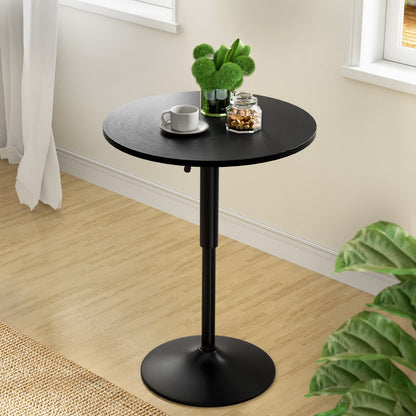 Artiss Bar Table Gas Lift Round Black