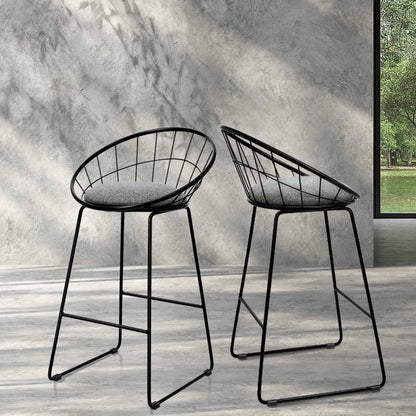 Artiss 2x Bar Stools Padded Seat Metal