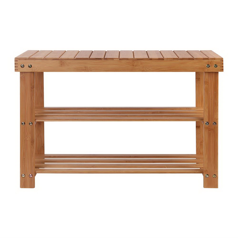 Artiss Shoe Rack Shoe Bench 10 Pairs Bamboo