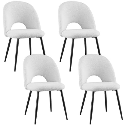 1 Set of 4 Artiss Dining Chair Boucle Sherpa
