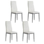 Artiss Dining Chairs Set of 4 Leather Channel Tufted White
