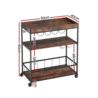 Artiss Kitchen Island Rolling Serving Cart