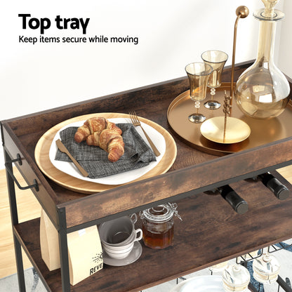 Artiss Kitchen Island Rolling Serving Cart