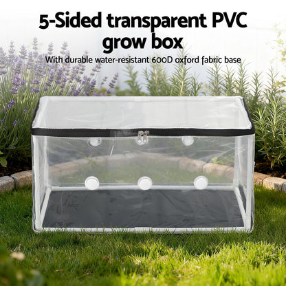 Green Fingers Mini Greenhouse 50x25x25cm PVC Cover for Mushrooms Succulents