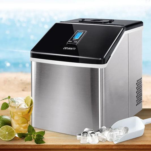 Devanti 18kg Ice Maker Machine Stainless Steel - Mekamart Australia