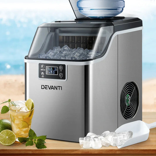 Devanti Ice Maker Machine Commercial Portable Ice Cube Tray Countertop 3.2L - Mekamart Australia