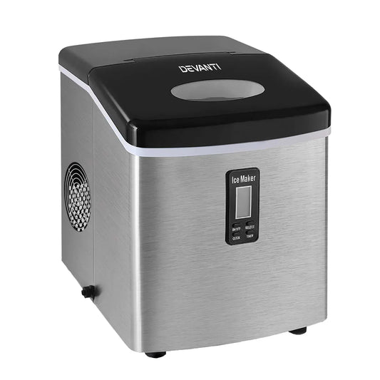Devanti 15kg Ice Maker Machine Silver - Mekamart Australia