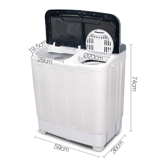Devanti Portable Washing Machine Twin Tub 4.6KG White