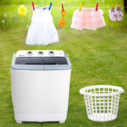 Devanti Portable Washing Machine Twin Tub 4.6KG White