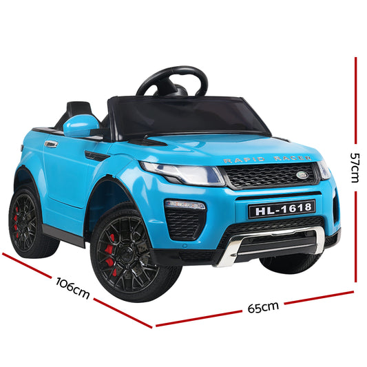 Rigo Kids Electric Ride On Car SUV Range Rover-inspired Toy Cars Remote 12V Blue