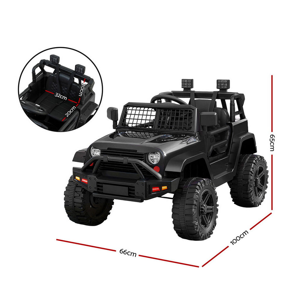 Rigo Kids Electric Ride On Car Jeep Toy Cars Remote 12V Black