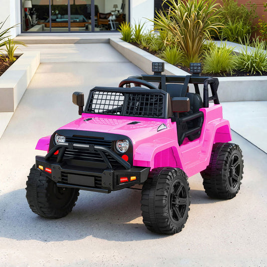 Rigo Kids Electric Ride On Car Jeep Toy Cars Remote 12V Pink