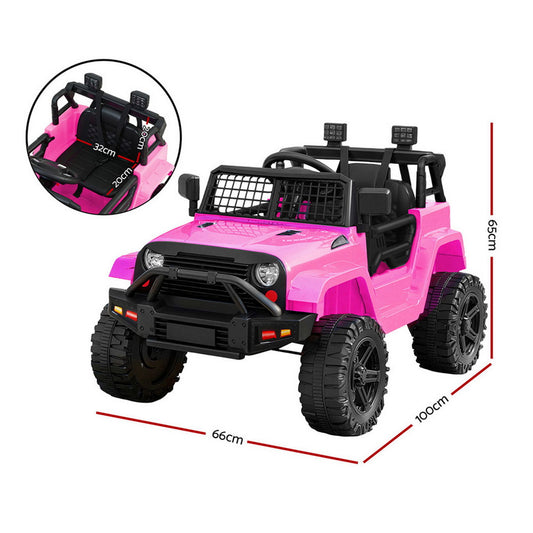Rigo Kids Electric Ride On Car Jeep Toy Cars Remote 12V Pink