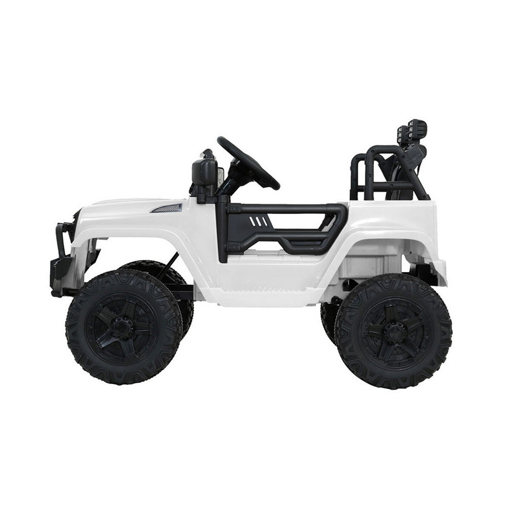 Rigo Kids Electric Ride On Car Jeep Toy Cars Remote 12V White