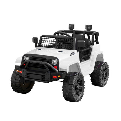 Rigo Kids Electric Ride On Car Jeep Toy Cars Remote 12V White