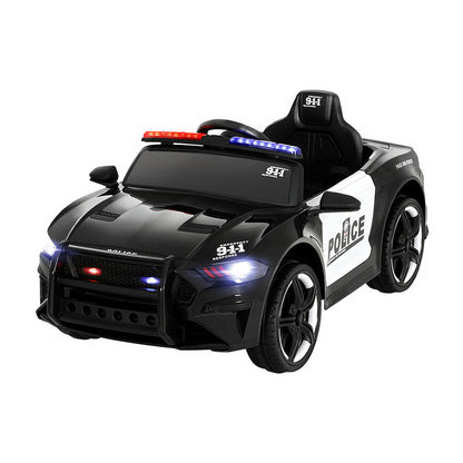 Rigo Kids Ride On Car Electric Patrol Police Cars Battery Powered Toys 12V Black